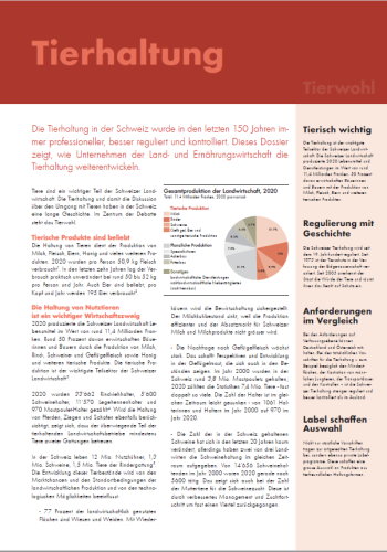 Dossier Tierhaltung