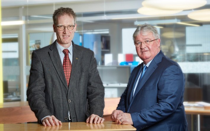 Dr Markus Zemp, président du Conseil d’administration et Heinrich Bucher, directeur