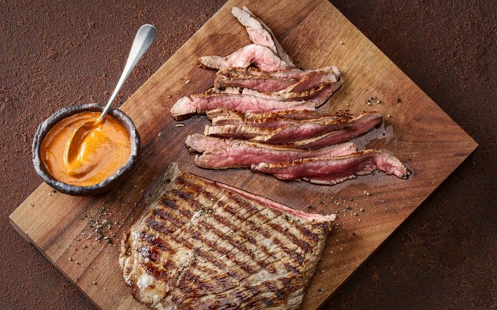 Flank Steak von oben