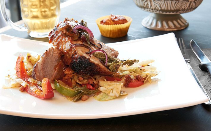 Gegarter Schweinebauch
