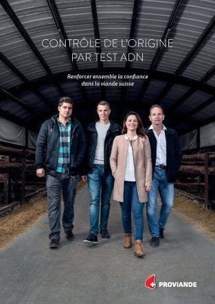 Titelseite Brochure contrôle de l'origine par test ADN
